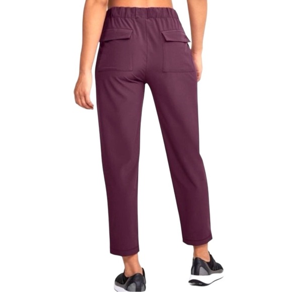 Under Armour Woven Ankle Crop Lightweight Pants, Size Small Magenta 1329473 - Picture 7 of 11